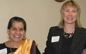 WIC's Dr. Sailaja Harada and Dr. Bridget McDonald with Women's Resource Center Board Members including Marva Bledsoe